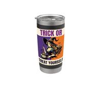 Trucco O Trattare te Strega Retrò Halloween Bicchiere termico in acciaio inox doppia parete