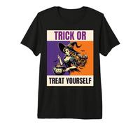 Trucco O Trattare Te Strega retrò Halloween Maglietta Premium