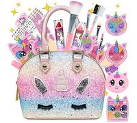 Trucco per bambini a forma di unicorno, giocattolo per ragazze, lavabile, trucco per bambini, regalo di Natale e compleanno per ragazze dai 4 ai 12 anni