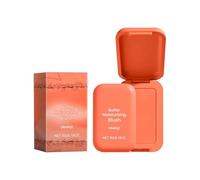 Trucco per cipria, burro melt cipria, polvere pressata con formula morbida come la seta, non sbiadisce ed è resistente alle sbavature, dura fino a 12 ore nel trucco, formula vegana (colore arancione)