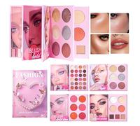 Trucco per Donne,43 Colori per Contorno e Bellezza - Palette Illuminante e Blush in Stile Libro,Ideale per Uso Quotidiano Viaggio Appuntamenti Matrimonio Occhi e Zigomi Donne Ragazze