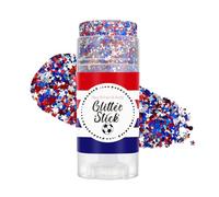 Trucco per il corpo dei capelli viso con glitter bianco blu per i