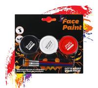 Trucco Per Il Viso Di Halloween Trucco per la Pelle Lavabile | 3 Colori Colore Per Il Viso E Il Corpo Per Costume E Adulti E Donne E Clown E Vampiro E E Scheletro