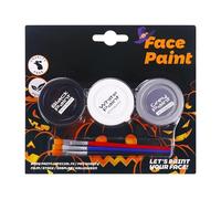 Trucco Per Il Viso Di Halloween Trucco per la Pelle Lavabile | 3 Colori Pittura per il Corpo e per il Viso Idrosolubile Per Costume E Adulti E Donne E Clown E Vampiro E E Scheletro
