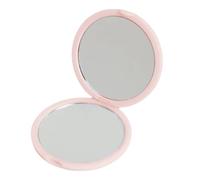 Trucco pieghevole portatile a specchio con doppio vetro laterale piccola borsa rotonda a specchio per viaggi e uso quotidiano borsa pieghevole trucco, A, Taglia unica