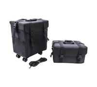 Trucco professionale con cassetti, beauty case da pilota, trolley da viaggio per parrucchieri, Nero, 44x35x71.5, moderno