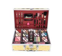 Trucco Vegano Caso di Vanità Love Urban Beauty Tocco Dorato di Lusso Set Regalo da Viaggio 73pz