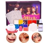 Trucco Viso Halloween,Set Pittura Viso Bambini Halloween | Sangue Finto Lavabile Per Zombie Vampiri Festa Party Compleanno Occasioni Festive