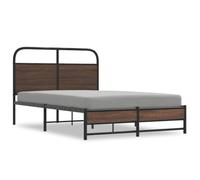 Truciolato robusto Letto singolo Standard Rovere marrone 120x200 cm