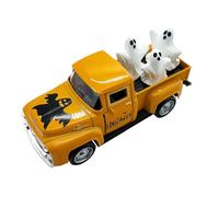 -Truck - 4,92x1.97x1.57 Zoll Süßigkeiten, Miniaturbesen und für Zuhouse, Niedlicher Geist mit Kürbis | Desktop-Figur für Halloween-Vitrine, Eingangsbereich, Klassenzimmer