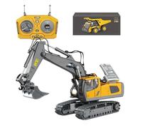 Truck di cassone ribaltabile remoto - Auto di controllo per bambini di età superiore ai 6 anni | Giocattolo per cantiere per bambini, veicolo RC a batteria, giocattolo con luci e suoni, regalo di gioc