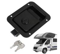 Truck Flat Lock, Trailer Car Lock, Heavy Duty Door Lock, High Security Truck Lock, Rust Proof Car Lock, Embedded Truck Accessories, Trailer Flat Lock with Keys, 5x4 Inches Lock for Autos