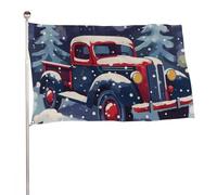 Truck in Snow Flag 89x149,9 cm Outdoor Double Sided Garden Flags Welcome Yard Flags Banner Decor Per Cortile Portico Prato