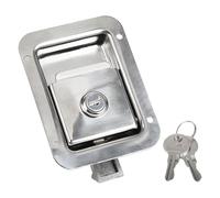 Truck Toolbox Lock - Replacement Handle Furniture Latches with Keys | Panel Recessed Lock, Anti-Theft Protection System for RV, Trailer, ATV Tool Box, Storage Solutions