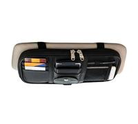 Truck Visor Organizer | PU Leather Multi-Pocket Universal Zipper Bag