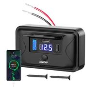 Truck Wall Charger, impermeabile Fast Charging Station with Voltage Display, Vehicle Adapter, Stabile Car Plug Outlet for, Trucks, and Travel Use, 0,71 pollici 43 g