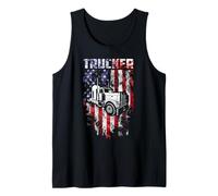 Trucker America Flag Funny Truck Driver Canotta