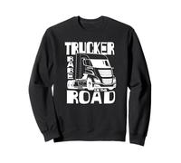 Trucker Babe sulla strada - divertente camionista Felpa