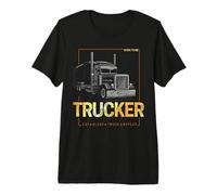 Trucker Born To Be Design Vintage da Camionista Maglietta Premium