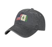 Trucker cap Bandiera di Palo Alto Freddo Denim Cappello Vintage Distressed Cappellini da Baseball per attività Compleanno Corsa