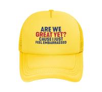 Trucker Cappellino,Are We Great Yet Because I Just Feel Embarrassed Trucker Cappello Moda,Protezione UV Visiera Baseball per Ciclismo Donna Estate