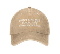 Trucker Cappellino, Don't Like Me Fuck off Problem Cappelli Visiera Normale, Casuale Visiera Baseball per Campeggio Tennis Esterna