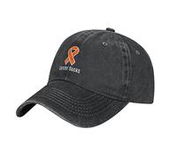 Trucker Cappellino Normale,Casual Cappelli Visiera Orange Leukemia or Kidney Cancer Awareness Baseball Cappelli per Estate Campeggio Donna