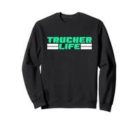 Trucker Life Orgoglioso Semi Camion Driver Trucking Lifestyle Papà Felpa