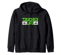 Trucker Life Orgoglioso Semi Camion Driver Trucking Lifestyle Papà Felpa con Cappuccio