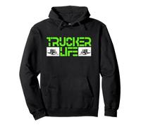 Trucker Life Orgoglioso Semi Camion Driver Trucking Lifestyle Papà Felpa con Cappuccio