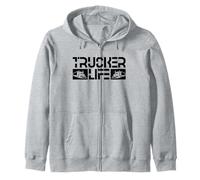 Trucker Life Orgoglioso Semi Camion Driver Trucking Lifestyle Papà Felpa con Cappuccio
