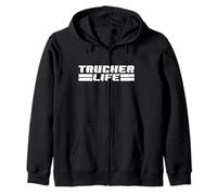 Trucker Life Orgoglioso Semi Camion Driver Trucking Lifestyle Papà Felpa con Cappuccio