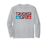 Trucker Life Orgoglioso Semi Camion Driver Trucking Lifestyle Papà Maglia a Manica