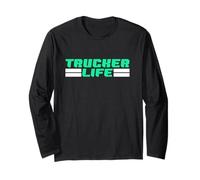 Trucker Life Orgoglioso Semi Camion Driver Trucking Lifestyle Papà Maglia a Manica