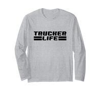 Trucker Life Orgoglioso Semi Camion Driver Trucking Lifestyle Papà Maglia a Manica