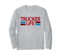 Trucker Life Orgoglioso Semi Camion Driver Trucking Lifestyle Papà Maglia a Manica
