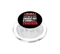 Trucker This Girl Is Protected Funny Trucking Truck Driver PopSockets PopGrip per MagSafe