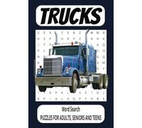 Trucks Word Search Puzzle Book: Easy to Read Print about Trucks, Transportation and more 6x9 inches, 110 Pages, 50+ Puzzles ... Gift for Vacations, Holidays and Fun