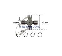 Trucktec Automotive 01.34.038 Giunto Albero Di Trasmissione Per Mercedes-Benz