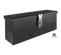 Trucky Scatola per Strumento Nero Cassetta degli attrezzi Cassone per camion Scatola di Alluminio Cassone per rimorchio con coperchio Chiudibile a chiave D015