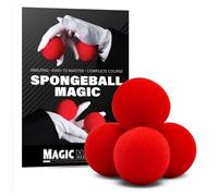 Truco de magia: Bolas de esponja - Edici n roja - Set de 4 bolas con curso completo en l nea