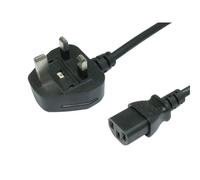 TruConnect 16-1720 Cavo Mains Nero Con Spina UK IEC C13 1.8M