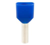 TruConnect TCEF2510F Terminali A Filo Doppio 2.5mm Blu Confezione Da 100