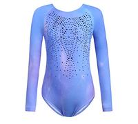 trudge Ragazze Ginnastica Leotards Body Danza Claasica Balletto Ginnastica Artistica Manica Lunga per Bambini 160 9-10 anni