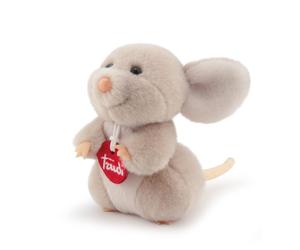 Trudi 51284 Trudini Plush Toy Mouse Approx. 14 cm, Size XS, Fluffy Soft Toy with
