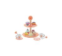 Trudi Alzata dolcetti con tazzine (15 pz) by Sevi | Giochi in legno bambini. Kit merenda finto. Regalo Natale bambina. Metodo Montessori | 19x22x19cm | Giochi di imitazione | modello 82961