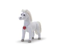 Trudi Cavallo Bianco Perla in Box Cavallo Peluche Mascotte e animali fattoria. Regalo del compleanno e festa mamma e papà | 39x41x14cm taglia M | Animali da fattoria | modello 23562