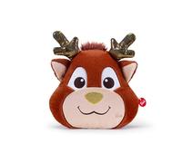 Trudi Cuscino Renna Xmas cuscini di peluche da arredo decorativi animali, regalo di compleanno | 38x33x7cm taglia M | Pillows | modello 28099