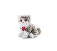 Trudi Gattino Brad tigrato Grigio Gatto Peluche Gioco, Regalo di Natale e Compleanno, Riproduzione realistica | 14x18x20cm Taglia S | Classici Gatti Peluche | Modello 20851