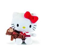 Trudi Hello Kitty e l'amico Orso Ettore | Peluche, idea regalo | 15x14,5x10 cm taglia XS | Hello Kitty and friends | modello 25045